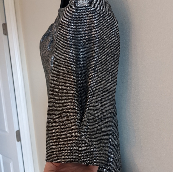 Woman's Silver Shimmer Top, Size S - Picture 2 of 5